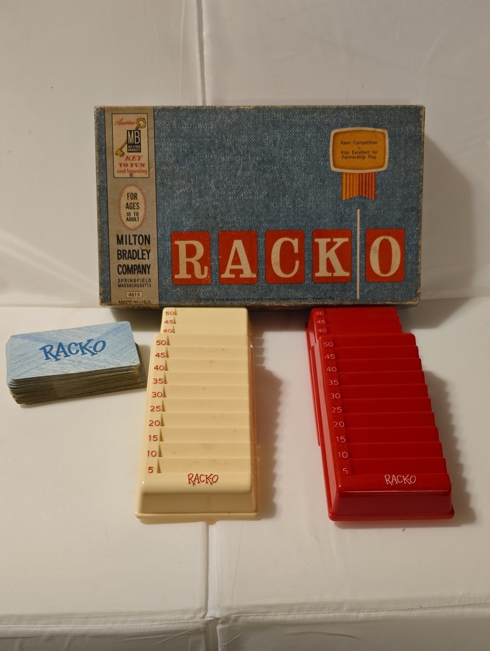 Vintage 1961 Milton Bradley Rack-O Game 4615 2 Player Set Retro Complete